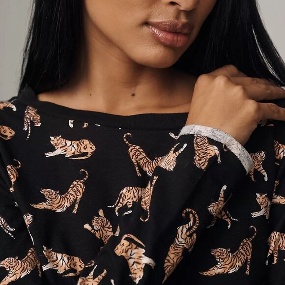 Anthropologie Cotton Tiger Top - Picture 3 of 4